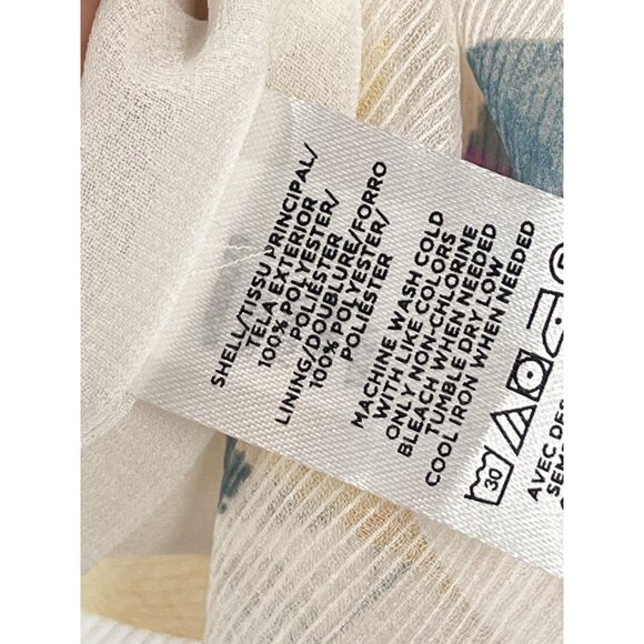 Ann Taylor Floral Sheer Gauze Sleeveless Blouse Sz Medium Petite NWT - Picture 6 of 6